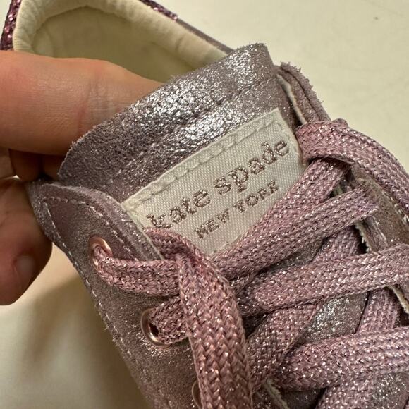 EXCELLENT Keds x Kate Spade New York Metallic Glitter Purple Sparkle Sneakers 8 - Picture 6 of 9